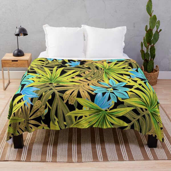 Item preview, Tropical Leaf Pattern Bed Sheet or Frock Design 9 designed and sold by PodiShawna.