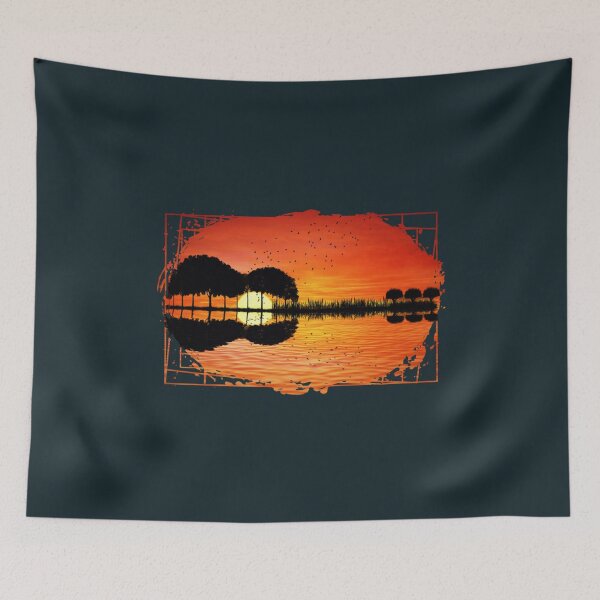 Item preview, guitar island sunset designed and sold by shopbuithanh.