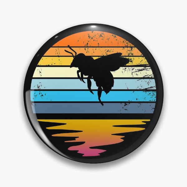Artikelvorschau, Bumblebee Retro Sunset Save The Bees Bee Keeper Bee Gear entworfen und verkauft von DynamicDesign.