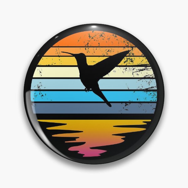 Artikelvorschau, Hummingbird Retro Sunset Birdwatching Hummingbird Gear entworfen und verkauft von DynamicDesign.