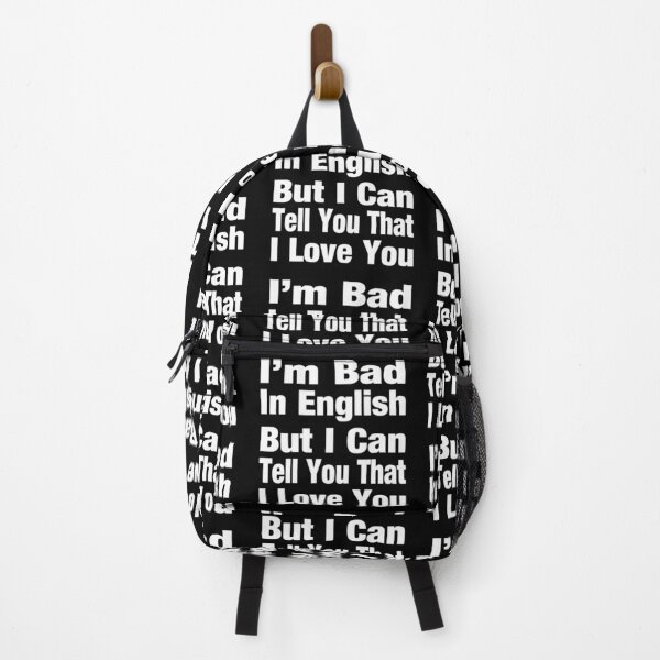 Item preview, I’m Bad In English But I Can Tell You That I Love You Typography Love and Relationship Quote in Normal Style - Funny designed and sold by Vasabi88.