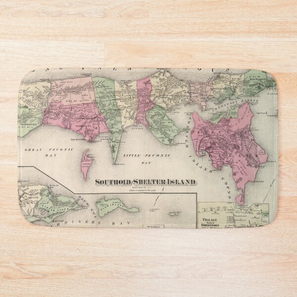 Item preview, 1873 Vintage Map of Southold and Shelter Island. Long Island, New York designed and sold by Gin  Neko.