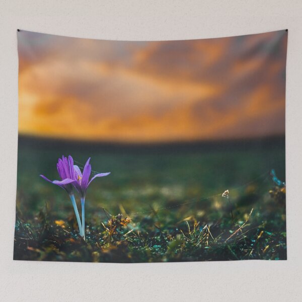 Item preview, Purple flower in the morning sunrise designed and sold by viknitov.