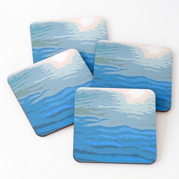 Item preview, Beach underwater dunes blue designed and sold by Greengardens36.