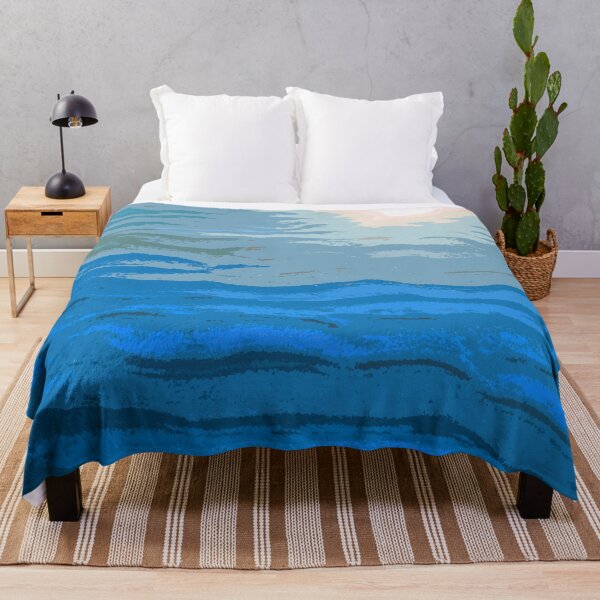 Item preview, Beach underwater dunes blue designed and sold by Greengardens36.