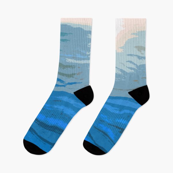 Item preview, Beach underwater dunes blue designed and sold by Greengardens36.