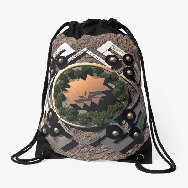 Copper Sri Yantra ClearTalk Talisman Drawstring Bag