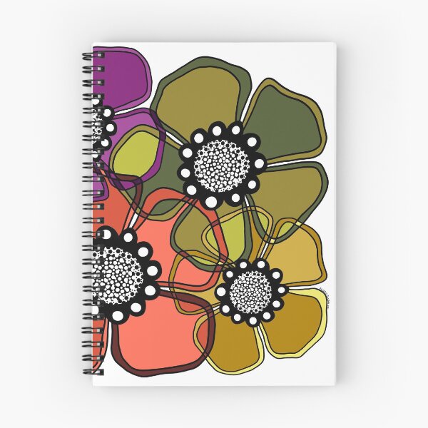 Item preview, Retro Flower Power [Terrestre con contornos negros] designed and sold by RC-aRtY.