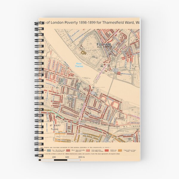 Item preview, Booth's Map of London Poverty for Thamesfield ward, Wandsworth designed and sold by ianturton.