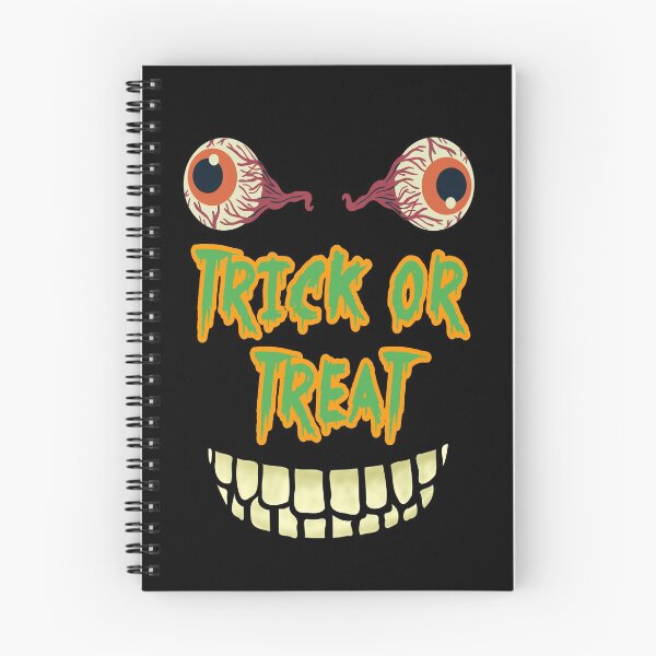 Aperçu de l'œuvre Visage effrayant avec des globes oculaires et des dents Halloween Trick or Treat créée et vendue par SYNTASTIC.