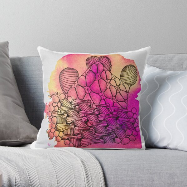 Tangle Art Pattern Love colored III Dekokissen