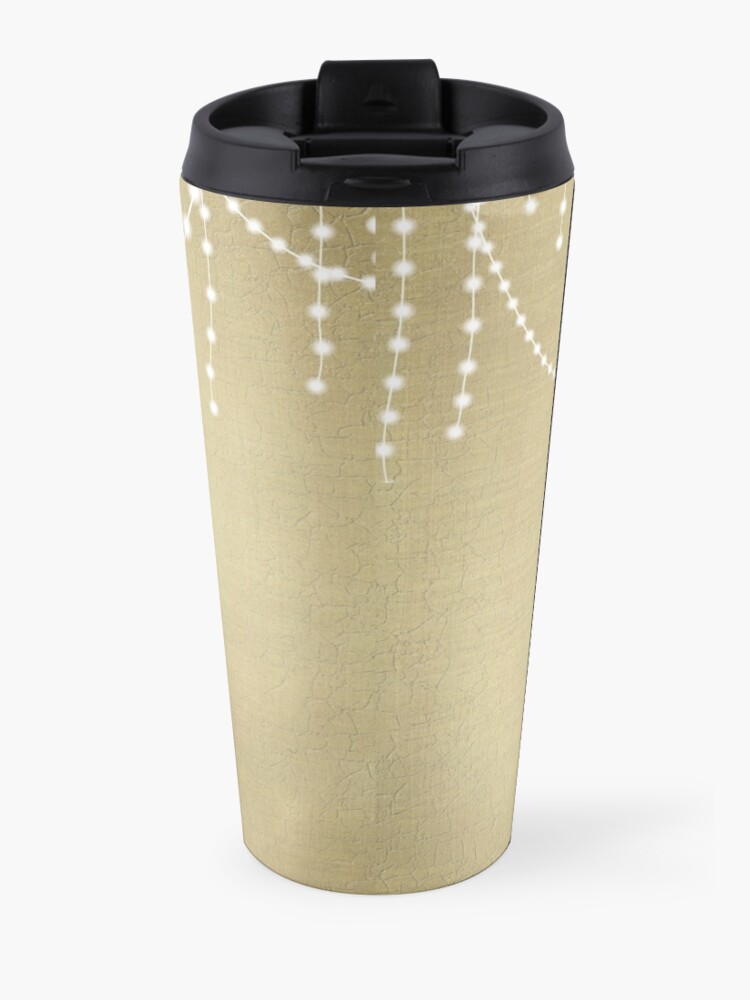 Alternate view of Let Your Light Shine Quote Typography Travel Coffee Mug