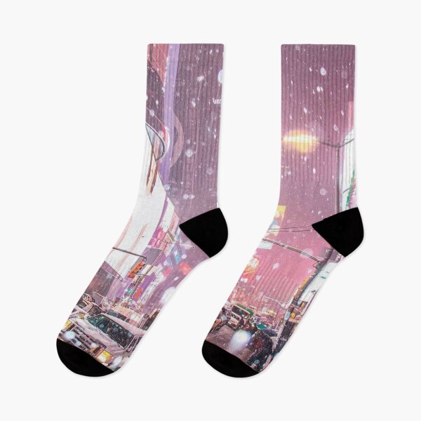 Item preview, Snowy New York in Pink Lights designed and sold by KrymSky.