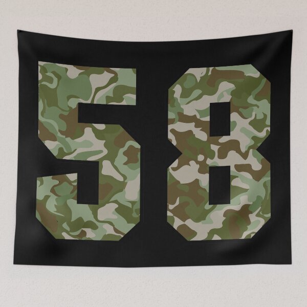Item preview, Army Camo Number Fifty-eight Veteran Lucky Number 58 designed and sold by Urosek.