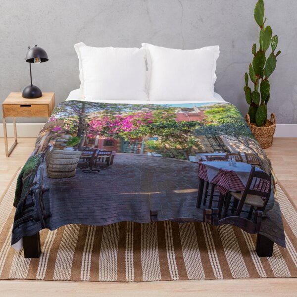 Item preview, Mesas de restaurante en la vieja Chania, Creta, Grecia designed and sold by Kevin Hellon.