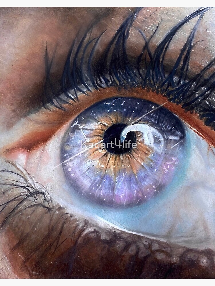 Human Eye Drawing Painting Fantasy Galaxy Cute Science Fiction Space Stars  Syfy Astronomy Watercolor Artwork Fine Art Print by Perriewinkles - Etsy