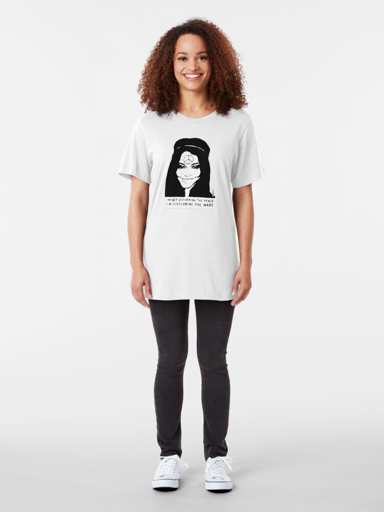Alternate view of Disturbing the Wars - Peace Girl Slim Fit T-Shirt