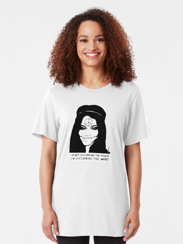 Alternate view of Disturbing the Wars - Peace Girl Slim Fit T-Shirt