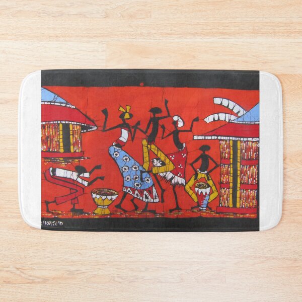 Item preview, African village people dancing designed and sold by AfricanArtShop.