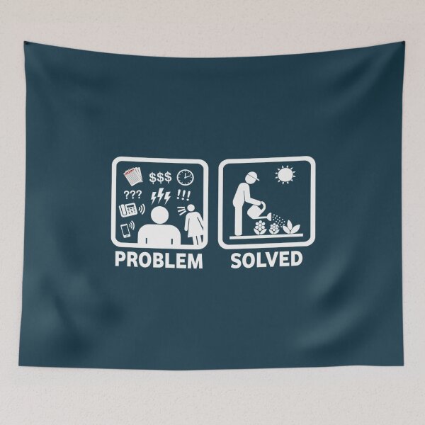 Item preview, Gardening Funny Problem Solved Stickman designed and sold by BaoNhat.