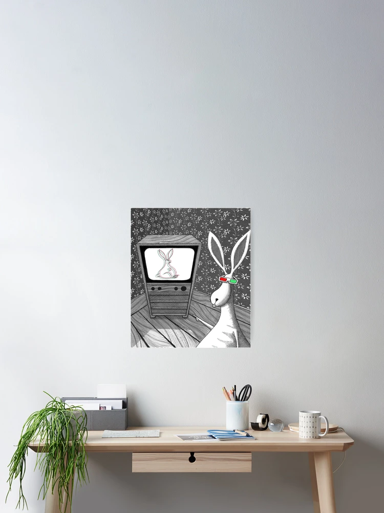 Thumbnail 2 of 3, Poster, The 3D Rabbit designed and sold by Andrew Hitchen.