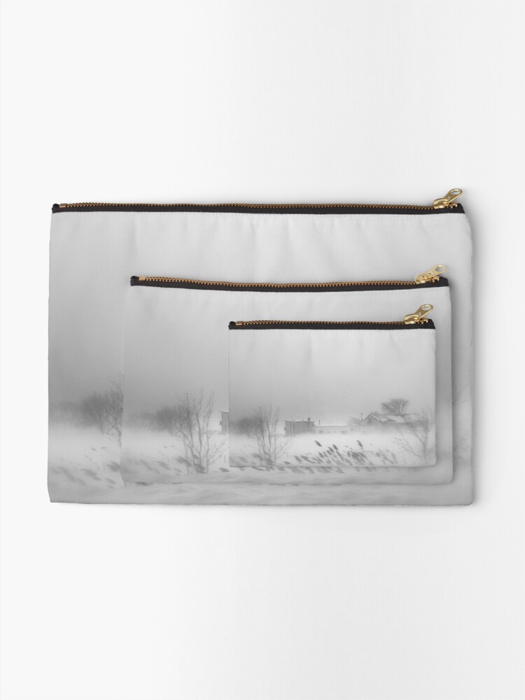 Thumbnail 2 of 4, Zipper Pouch, Snowed In ? designed and sold by elfie.
