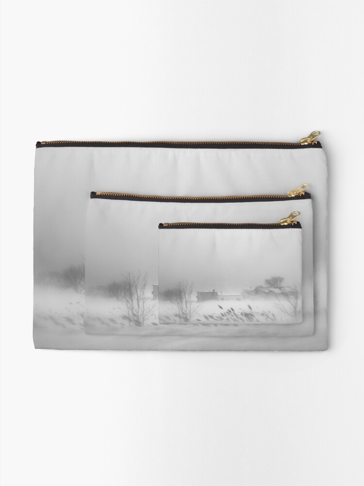 Thumbnail 2 of 4, Zipper Pouch, Snowed In ? designed and sold by elfie.