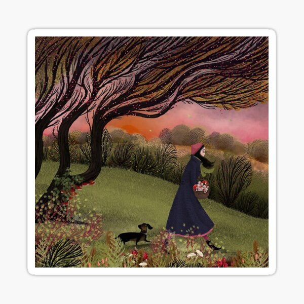 The Focussed Fungus Forager Sticker
