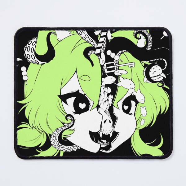 Item preview, catgirl brain - green Classic designed and sold by MaryCharlotte01.