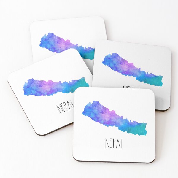 Item preview, Nepal Watercolor Map - Nepalese designed and sold by MountainD.
