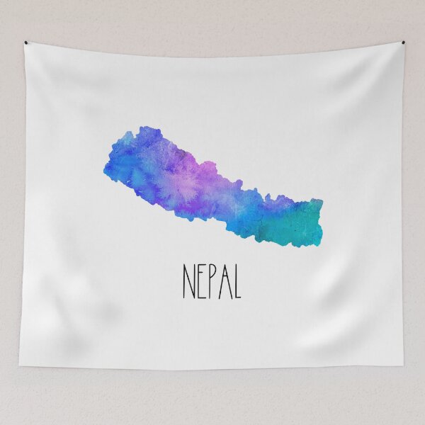 Item preview, Nepal Watercolor Map - Nepalese designed and sold by MountainD.
