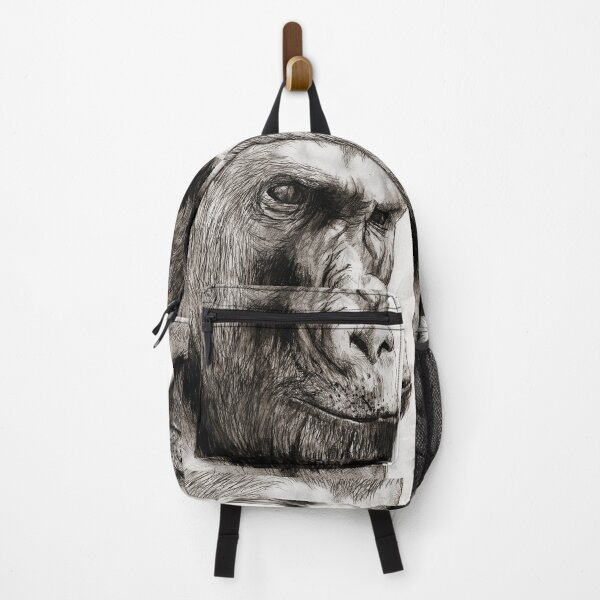 Item preview, Ape portrait, graphite drawing designed and sold by Lemomo-artworks.