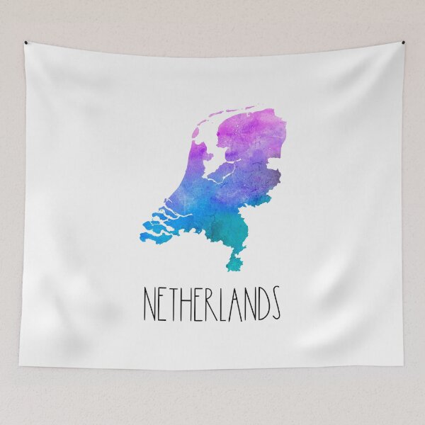 Item preview, Netherlands Watercolor Map - Dutch designed and sold by MountainD.