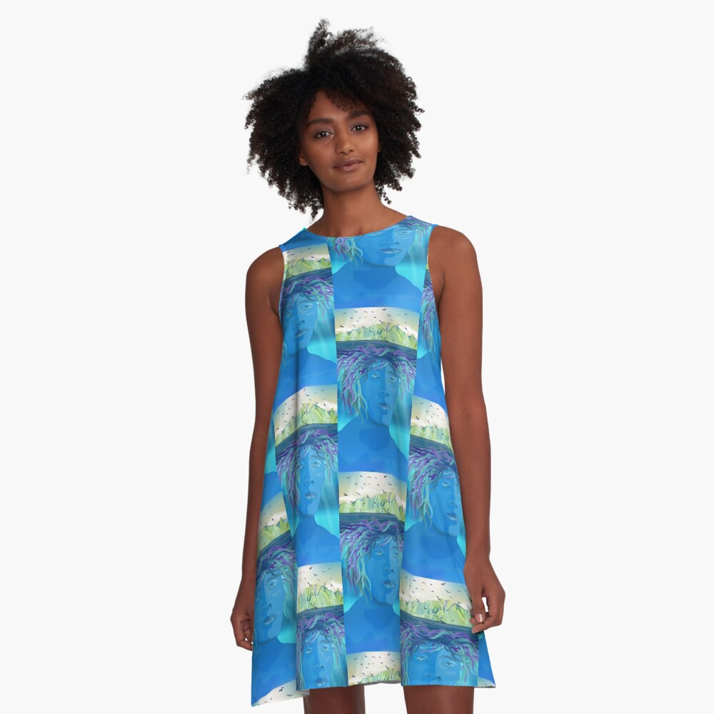 Item preview, A-Line Dress designed and sold by Mantra-tshirt.
