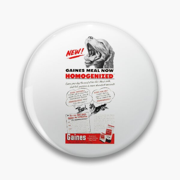 Item preview, GAINES HOMOGENIZED DOG FOOD - ADVERT designed and sold by ThrowbackAds.