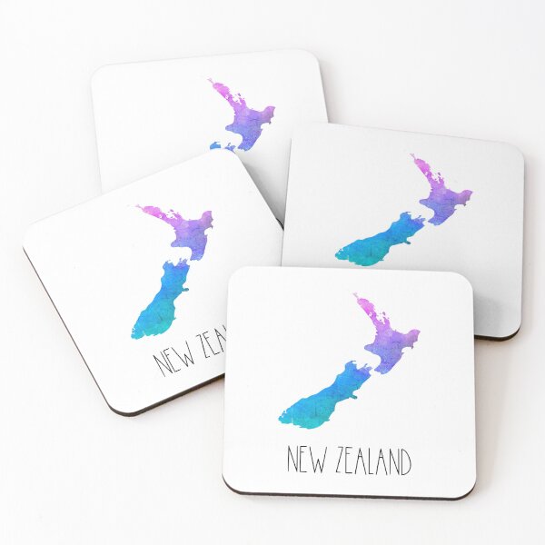 Item preview, New Zealand Watercolor Map - New Zealander designed and sold by MountainD.