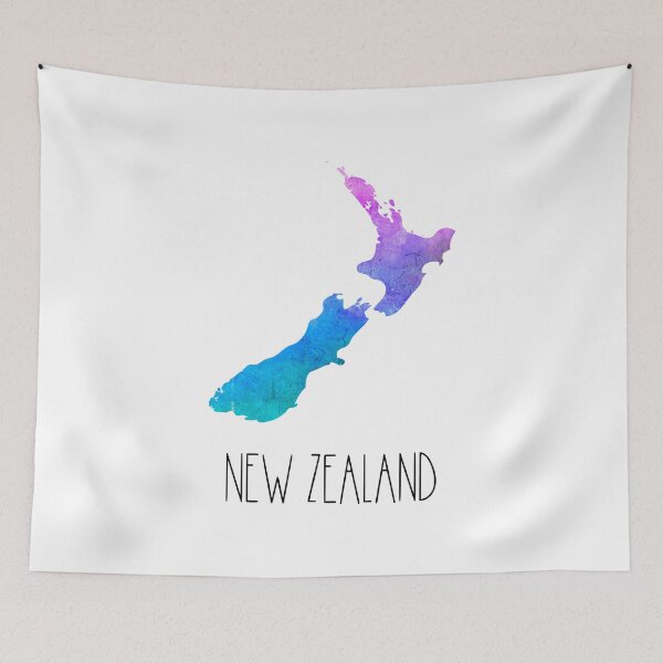 Item preview, New Zealand Watercolor Map - New Zealander designed and sold by MountainD.