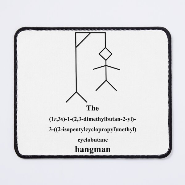 Item preview, funny hangman - IUPAC - chemistry - black designed and sold by Marcel Wirth.