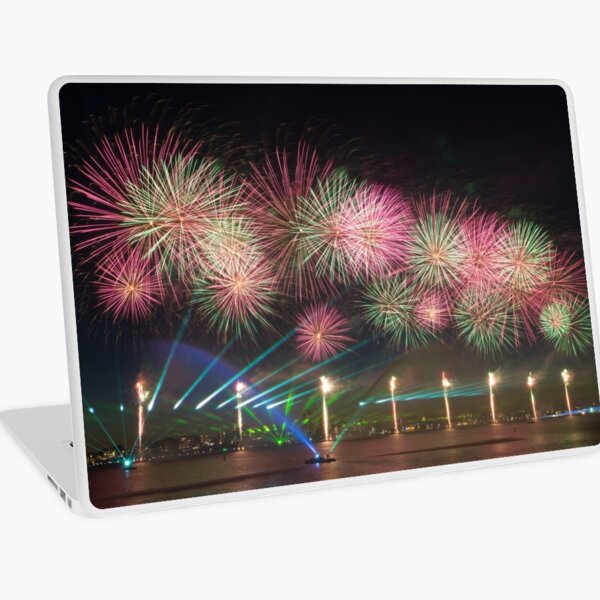 Australia Day Fireworks on the Swan Laptop Skin