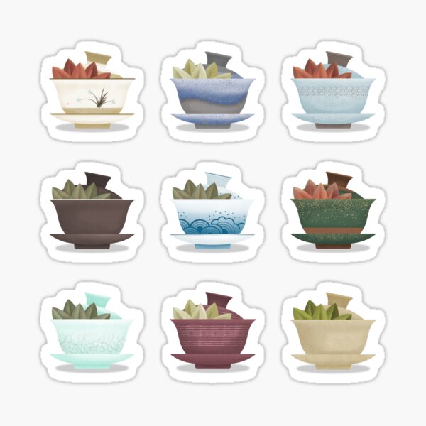 Vista previa del artículo con la obra «La cerámica china gaiwan para celebrar una ceremonia del té.», diseñado y vendido por NLobes.