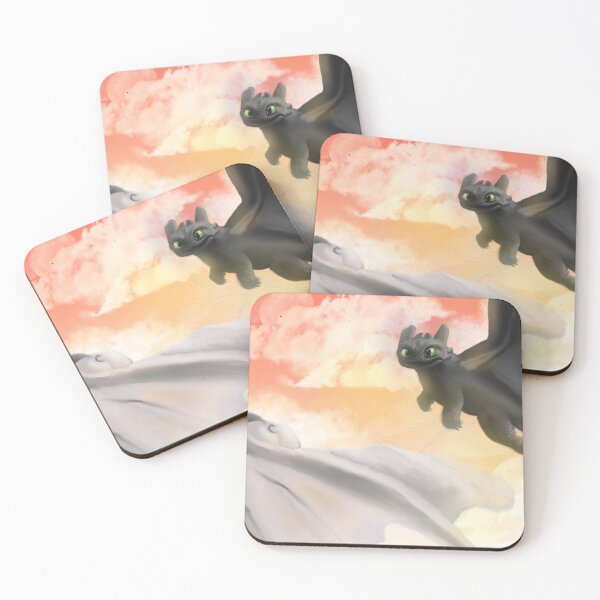 Item preview, Toothless and lightfury Flying in the Sunset designed and sold by Kaylahardyart.