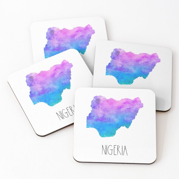 Item preview, Nigeria Watercolor Map - Nigerian designed and sold by MountainD.
