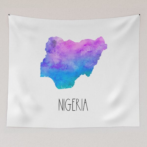 Item preview, Nigeria Watercolor Map - Nigerian designed and sold by MountainD.