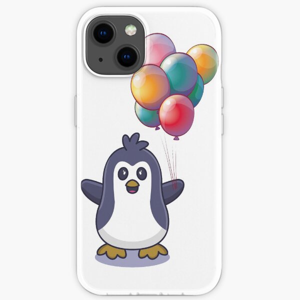 Pingüino Pájaro Amor Corazón Globo con patrón de impresión Linda Funda de teléfono de Arte Gráfico Pingüino Pájaro Amor Corazón Globo con patrón de impresión Linda Funda de teléfono de Arte Gráfico