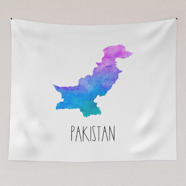 Item preview, Pakistan Watercolor Map - Pakistani designed and sold by MountainD.