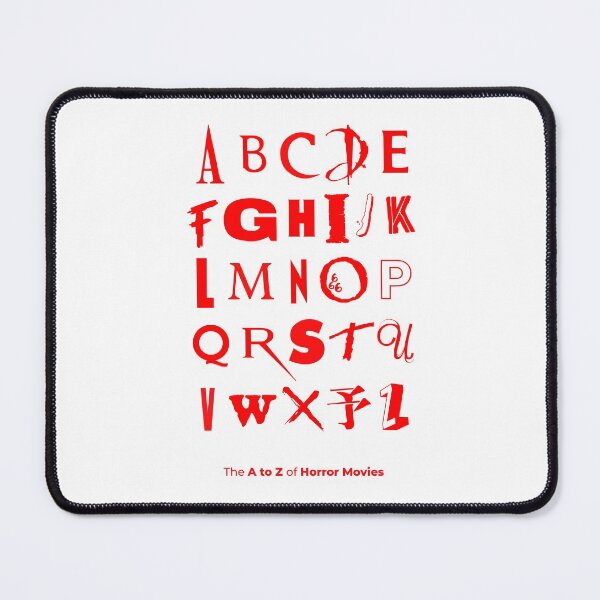 Item preview, The A-Z Of Horror | Typography design designed and sold by popartmusic.