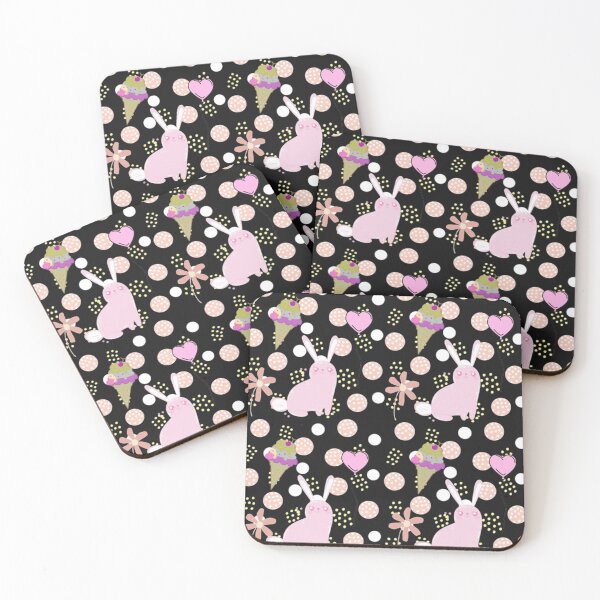 Item preview, BUNNY AND ICE CREAM PRINT  ANIME BUNNY  PINK BUNNY   designed and sold by BrittanyClothes.