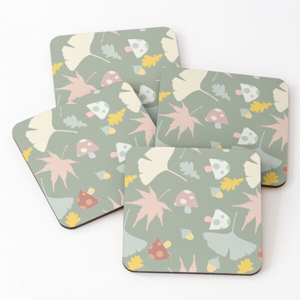 Item preview, Sage Autumn Leaf Pastel Pattern designed and sold by 22tenDesign.