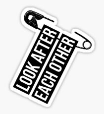 Look after each other - safety pin Sticker