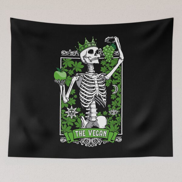 Item preview, Vegan Tarot Card Gothic Vegetarian Skull Astrology Queen designed and sold by GrandeDuc.